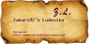 Zakariás Ludovika névjegykártya